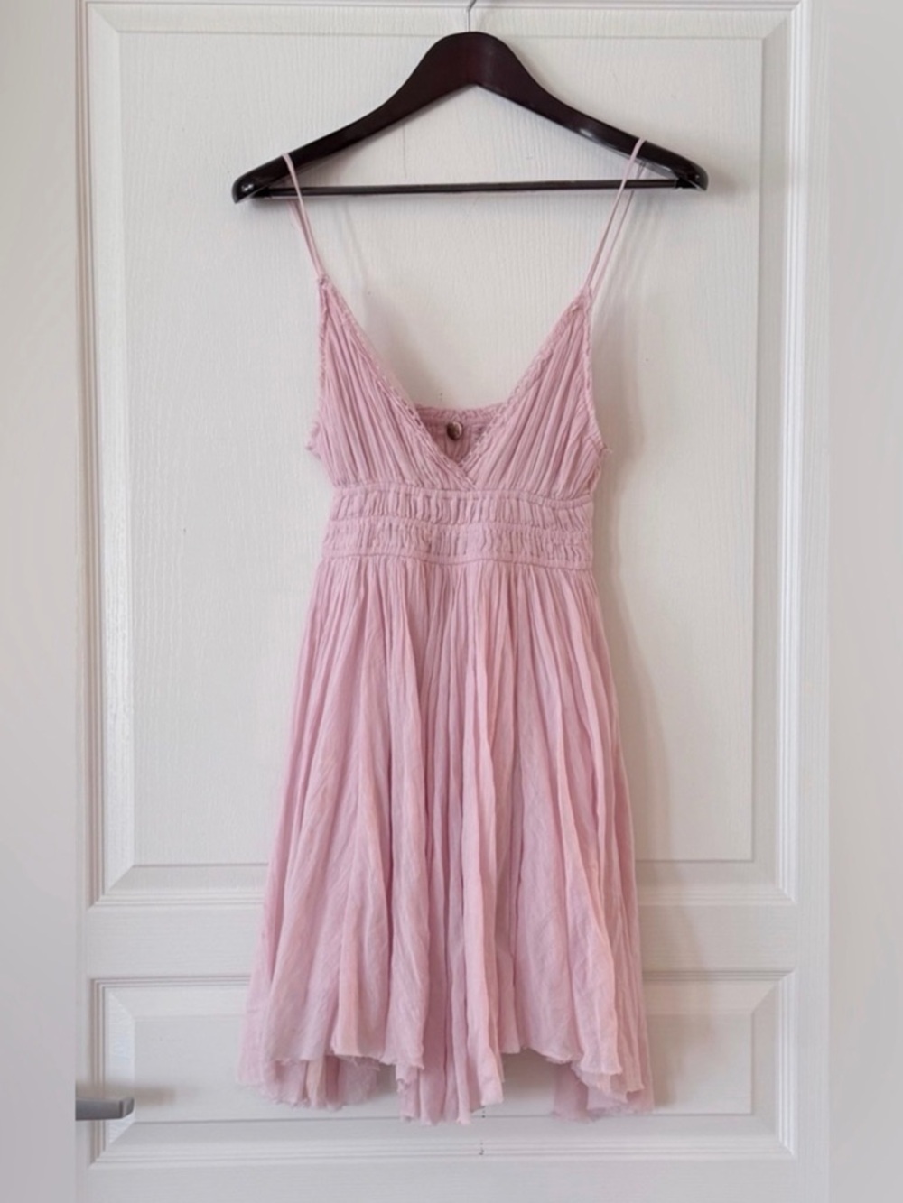 Free People Light Pink Gauzy Spaghetti Strap Sundress - Picture 2 of 4